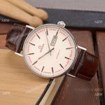 Omega Seamaster Replica Wristwatch SS Brown Leather Band